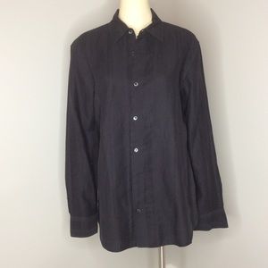 Black cotton Calvin Klein button shirt